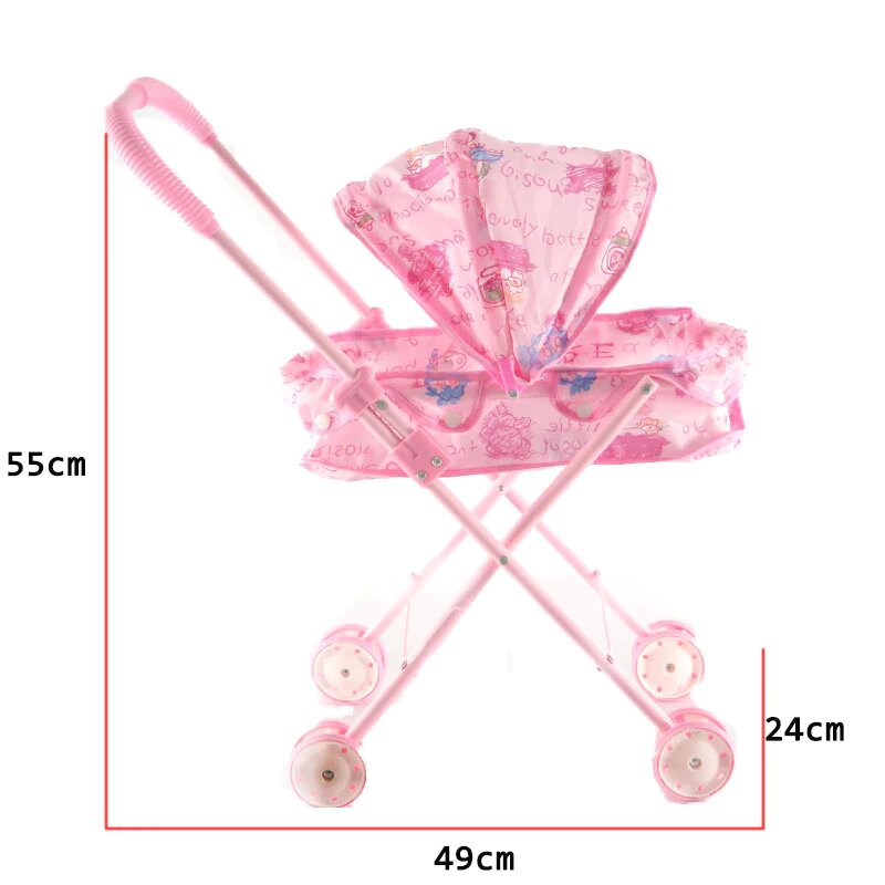 bebe reborn rose imprime poussette